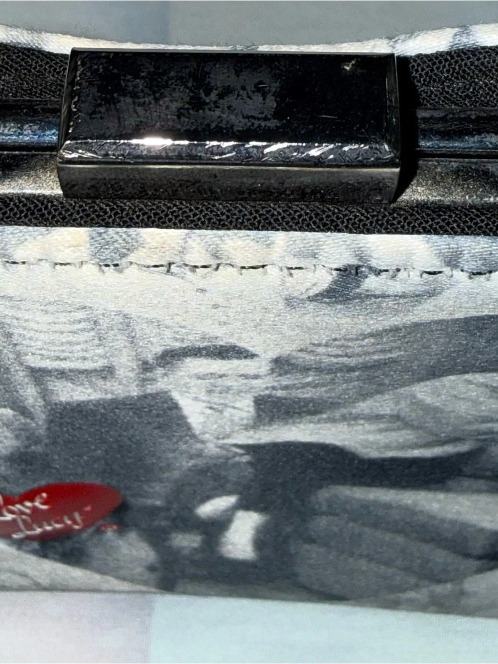 I Love Lucy Collage Black & White Shoulder Bag